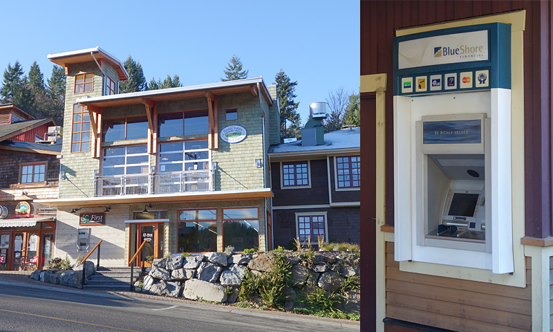 Bowen's full-service bank and Automated Teller Machine (two different locations)