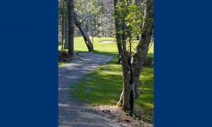 Walk the trail along the perimeter of the golf course